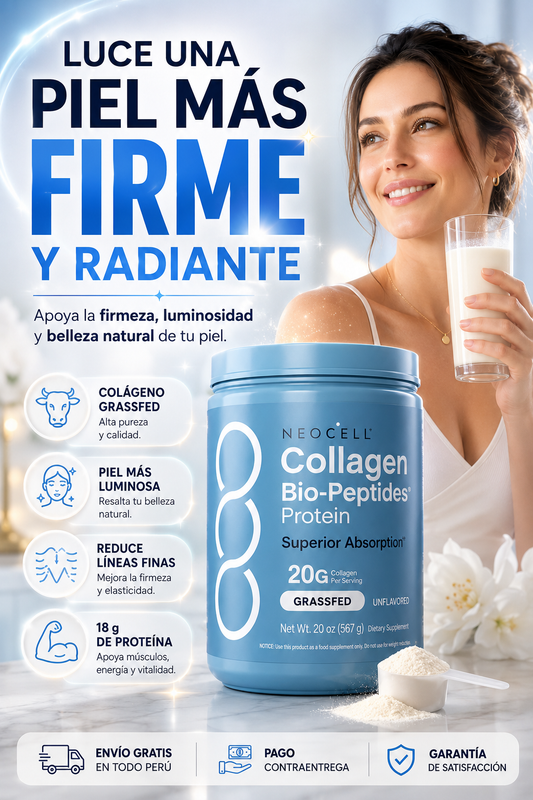 Collagen Bio Peptides- Piel radiante, cabello fuerte y articulaciones saludables