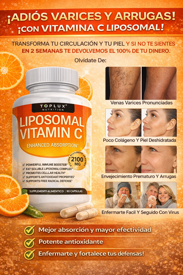 Vitamin C Liposomal - Absorción Máxima 2100 MG
