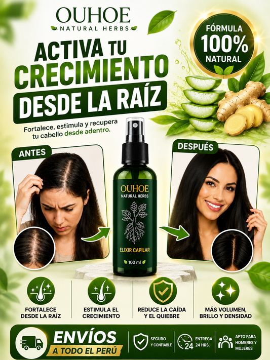 OUHOE- FORTALECE, ESTIMULA Y RECUPERA TU CABELLO